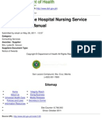 Department of Health - Finalization of The Hospital Nursing Service Administration Manual - 2011-07-13