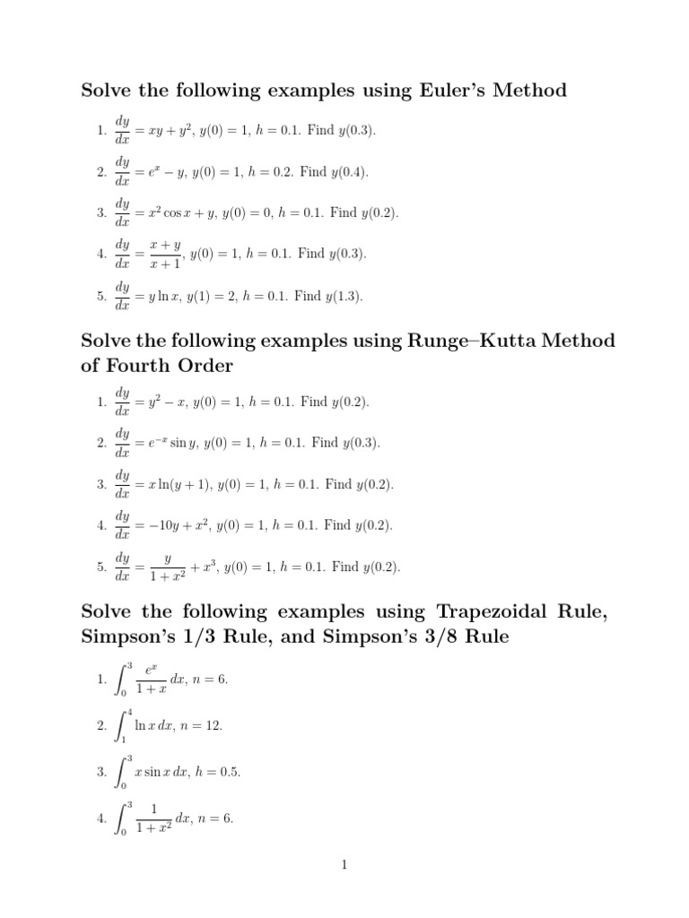 Numerical Methods Class Test | PDF