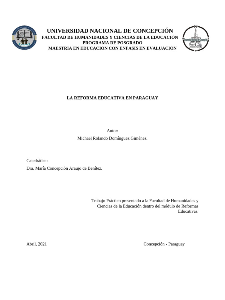 Reforma Educativa en El Paraguay | PDF | Democracia | Ideologías políticas