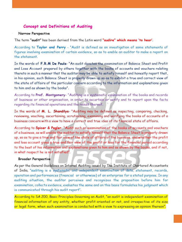 Audit Notes To Score 20 Marks | PDF | Audit | Internal Control