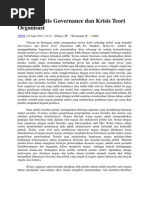 Download Review Kritis Governance Dan Krisis Teori Organisasi by Kholilah Alwafi SN99866556 doc pdf
