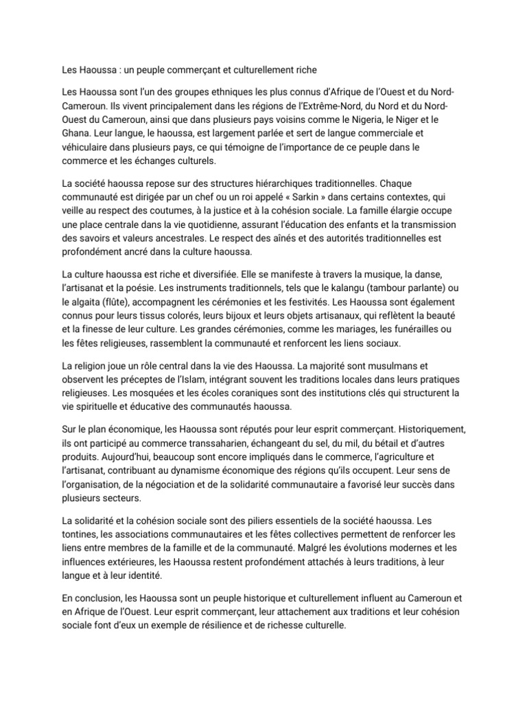 Les Haoussa | PDF