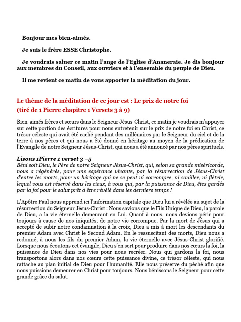 Le Prix de Notre Foi en Christ | PDF | Dieu | Jésus