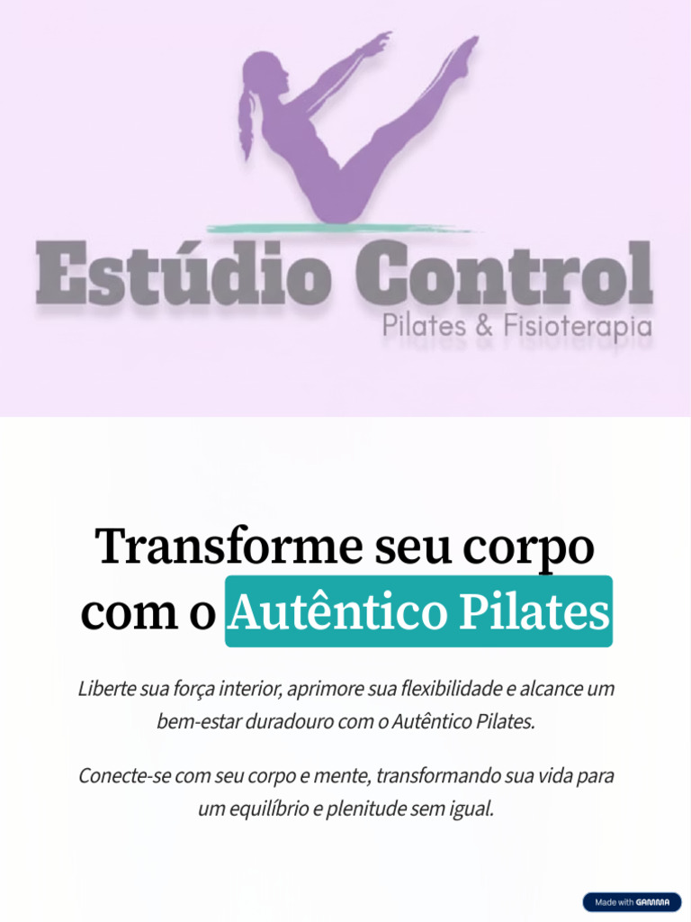 Estudio Control Pilates e Fisioterapia | PDF | Pilates