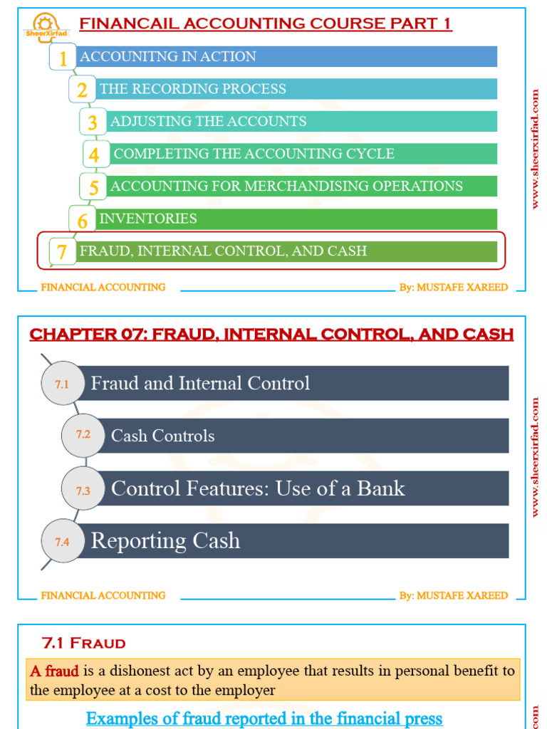 Chapter 07 Fraud, Internal Control, And Cash | PDF | Internal Control ...