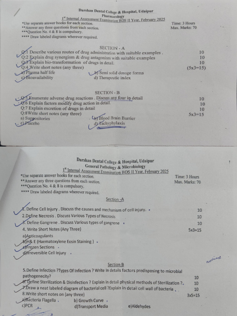2025 2 Year Exam Paper DDCH | PDF