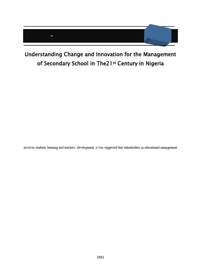 Understanding Change and Innovation | PDF | Change Management | Innovation