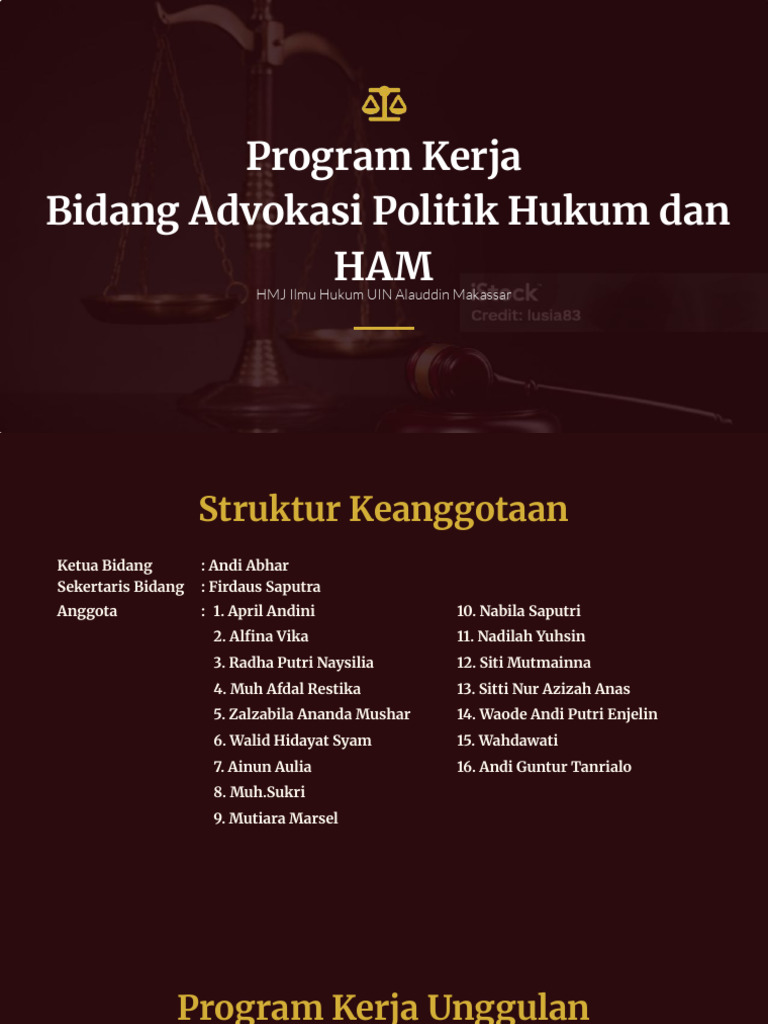 Program Kerja Advokasi Hukum | PDF