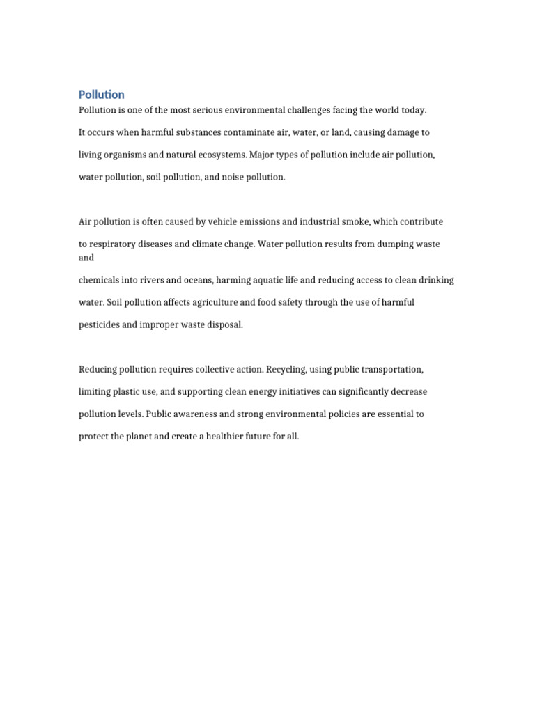 Pollution | PDF