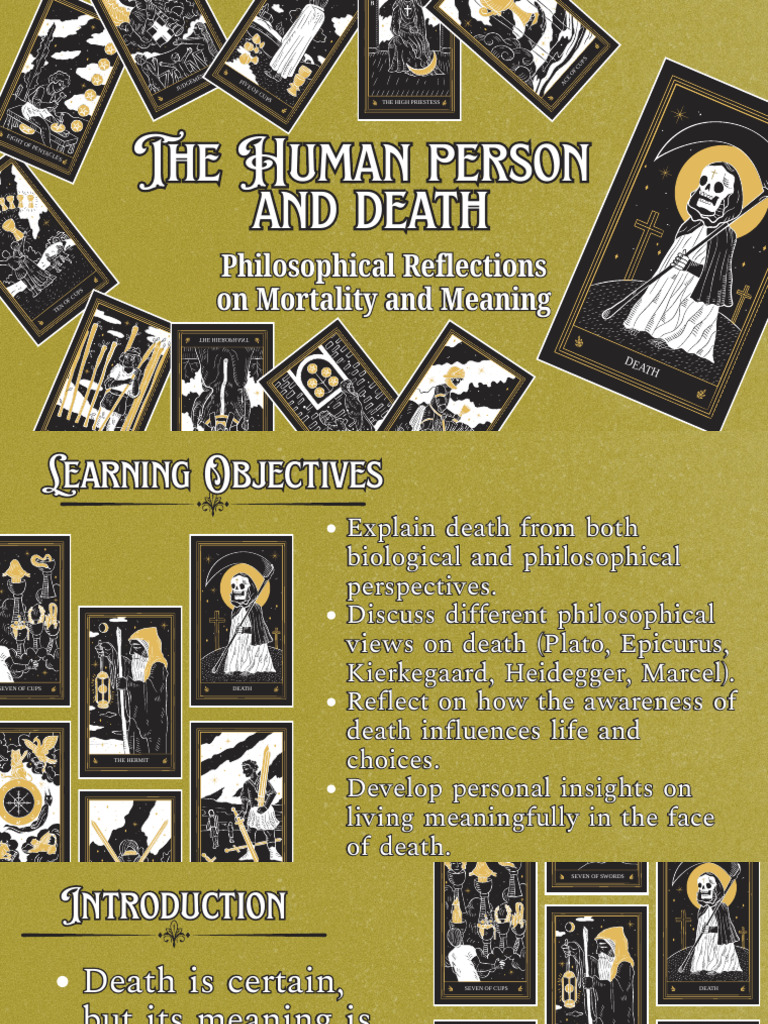 The Human Person and Death Presentation in Black and Yellow Textured ...