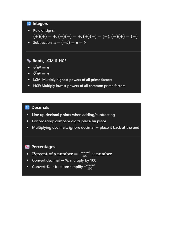 Formulas Math | PDF