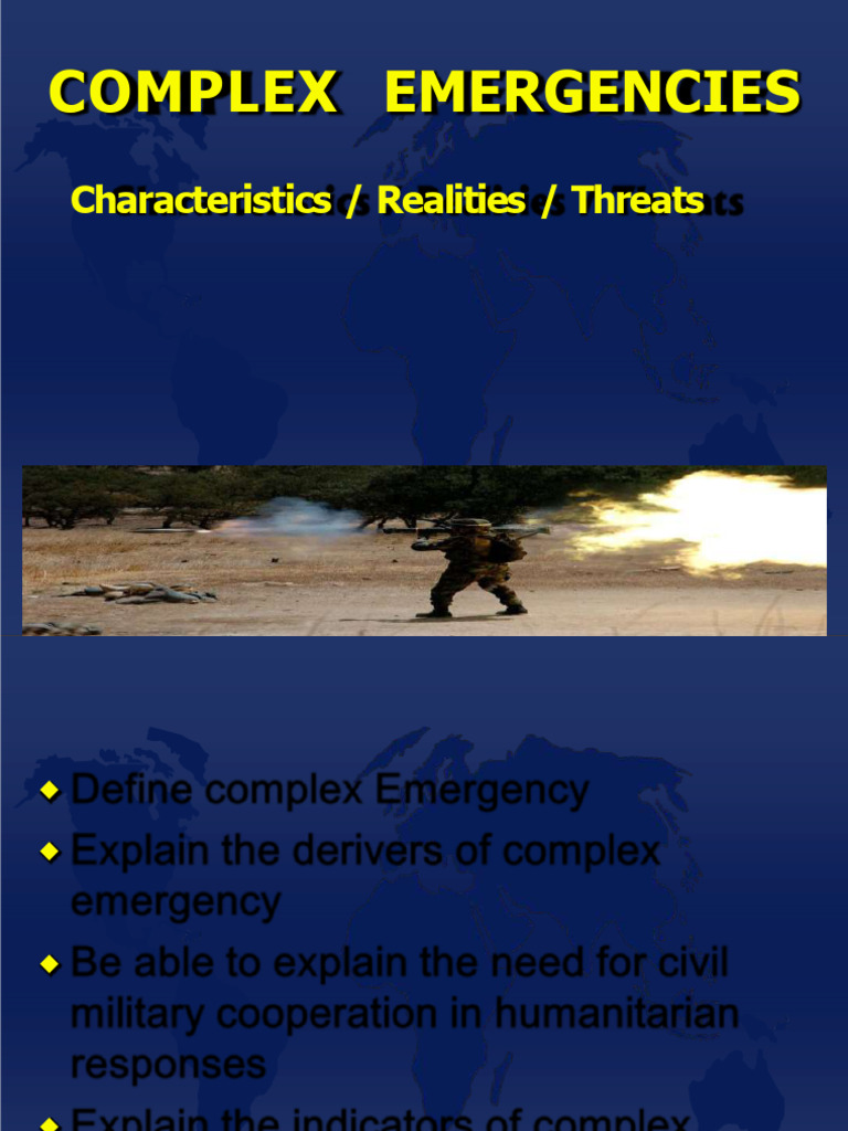 Complex Emergencies 1 | PDF | Natural Disasters | Refugee