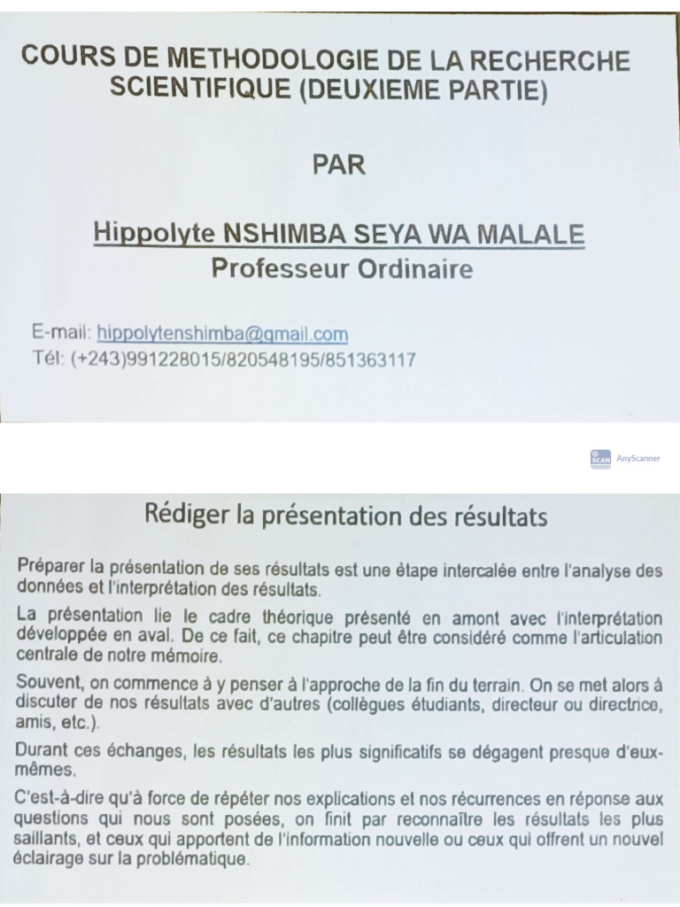 2e Partie Méthodologie de Recherche | PDF