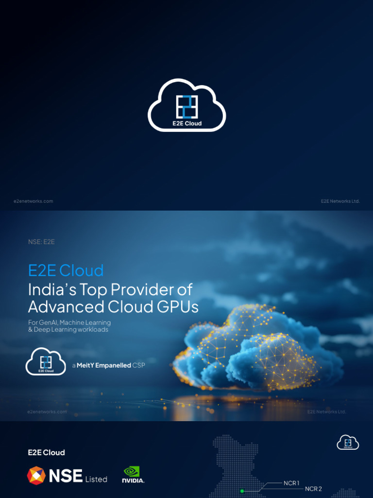 Sales Deck - E2E Cloud | PDF | Cloud Computing | Artificial Intelligence