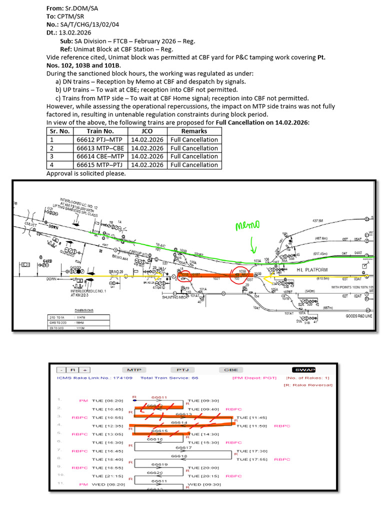CBF Point & Crossing UNimat Add Rep 140226 | PDF
