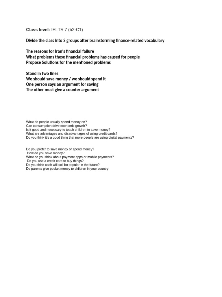 Session 1 & 2 Lesson Plan | PDF