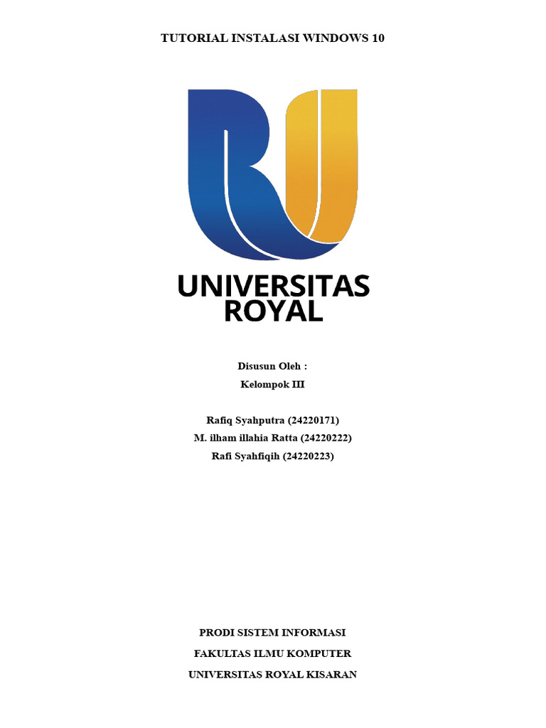 Tutorial Instalasi Windows 10 | PDF