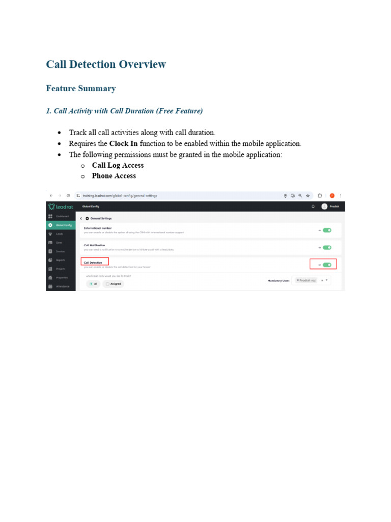Call Detection Updated | PDF