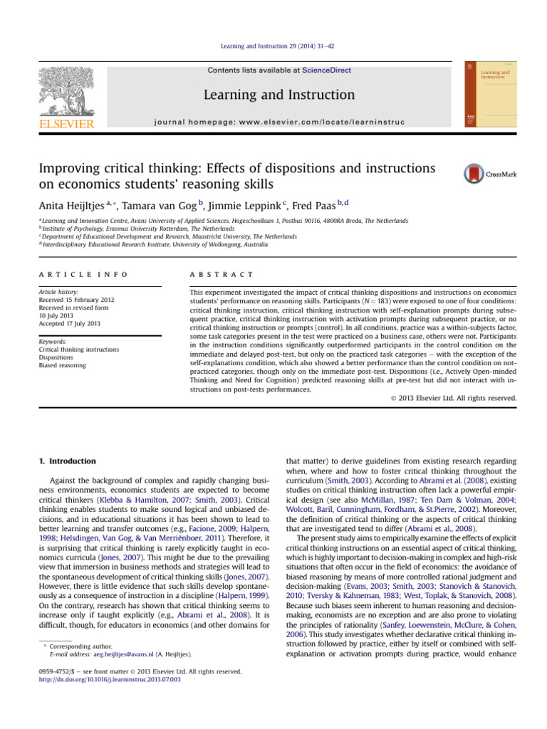 Improving Critical Thinking Li | PDF | Thought | Critical Thinking
