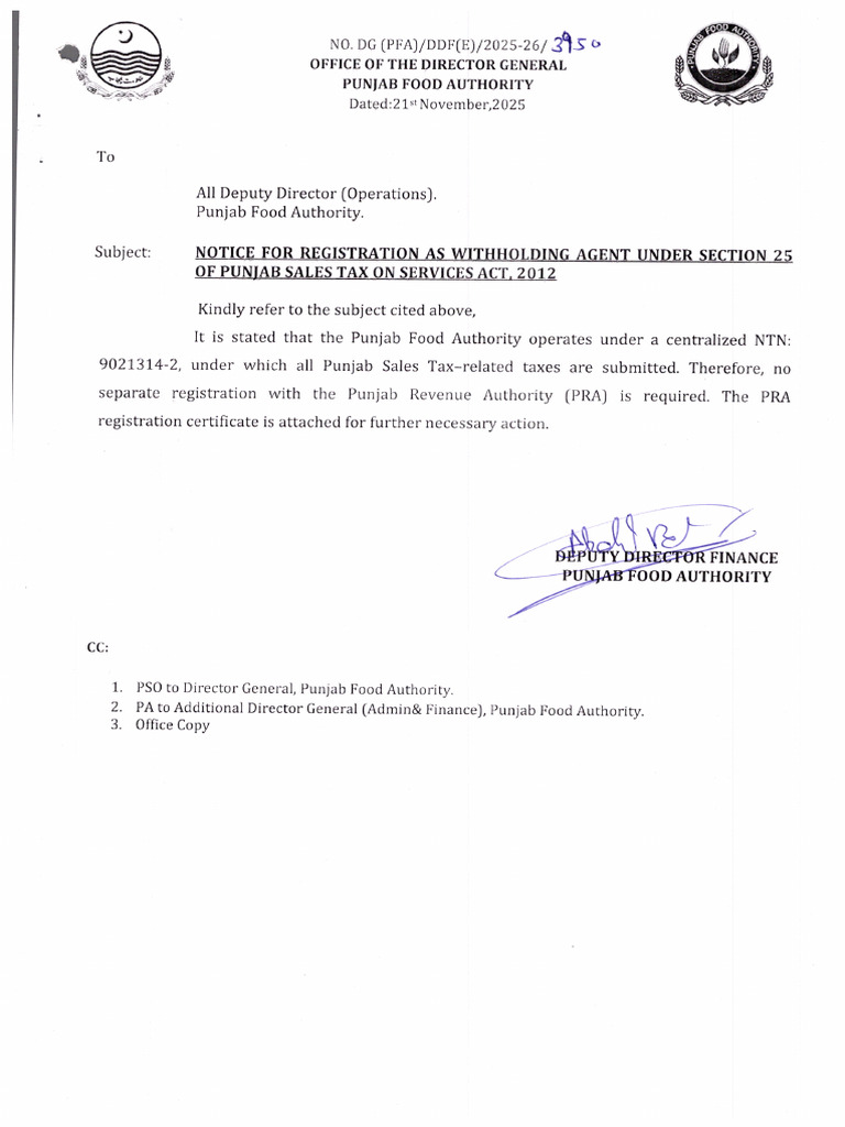 Notice For Registration With PRA For All Field Offices | PDF
