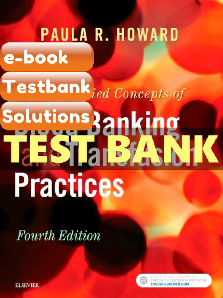 eBook & Testbank Basic and Applied Concepts of Blood Banking and ...