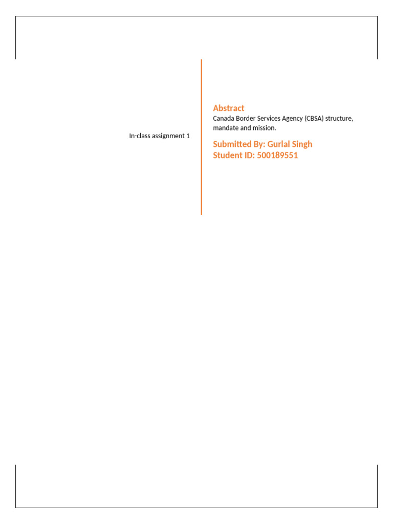 In Class Assignment 1 - Gurlal Singh (1) | PDF | Government