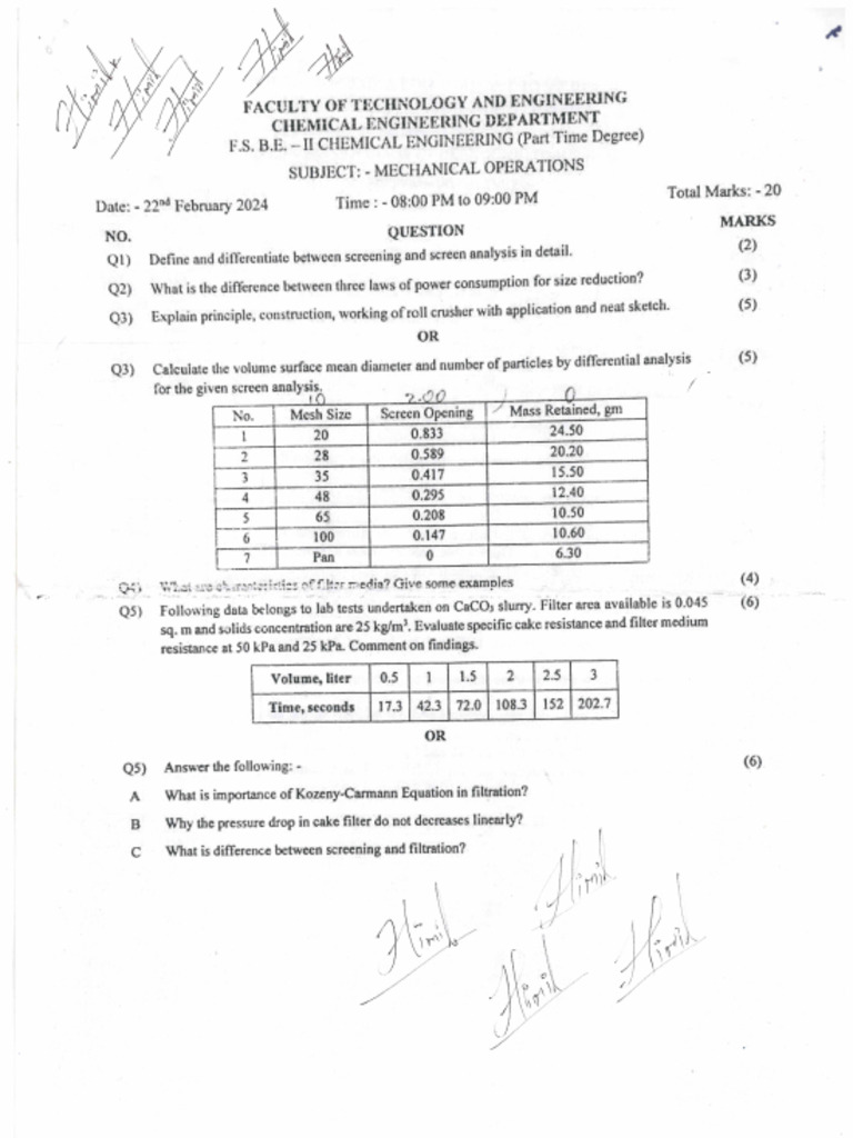 Mechanical Operation Paper | PDF