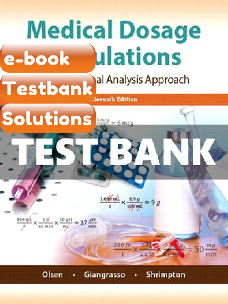 Ebook & Testbank Medical Dosage Calculations 11th Edition Emeritus ...