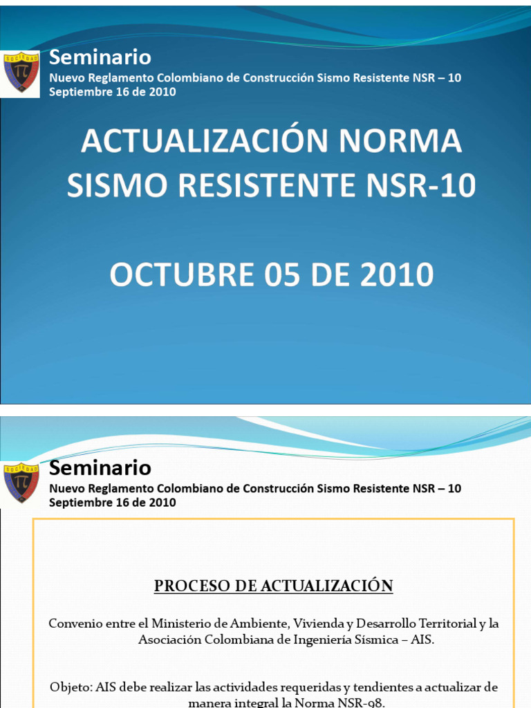Presentacion NSR | PDF | Hormigón | Acero
