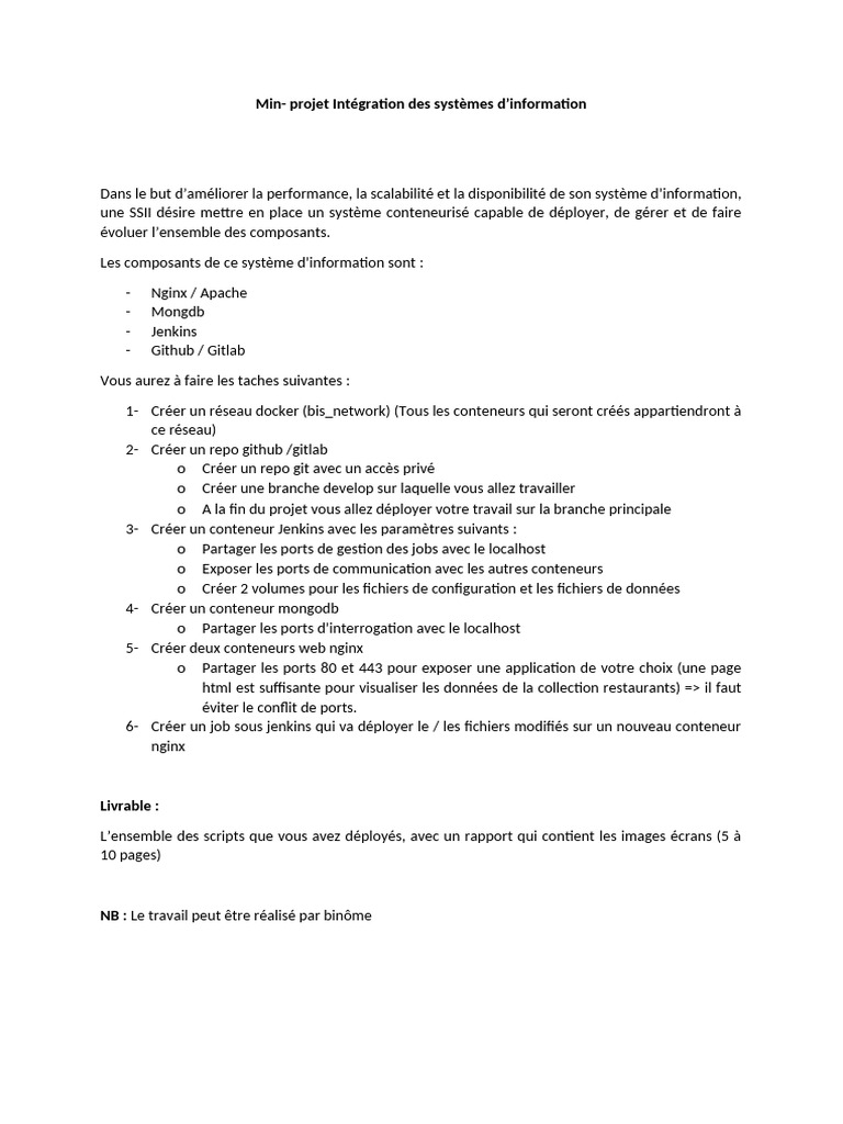 MinProjet 3BIS IntegrationSI | PDF