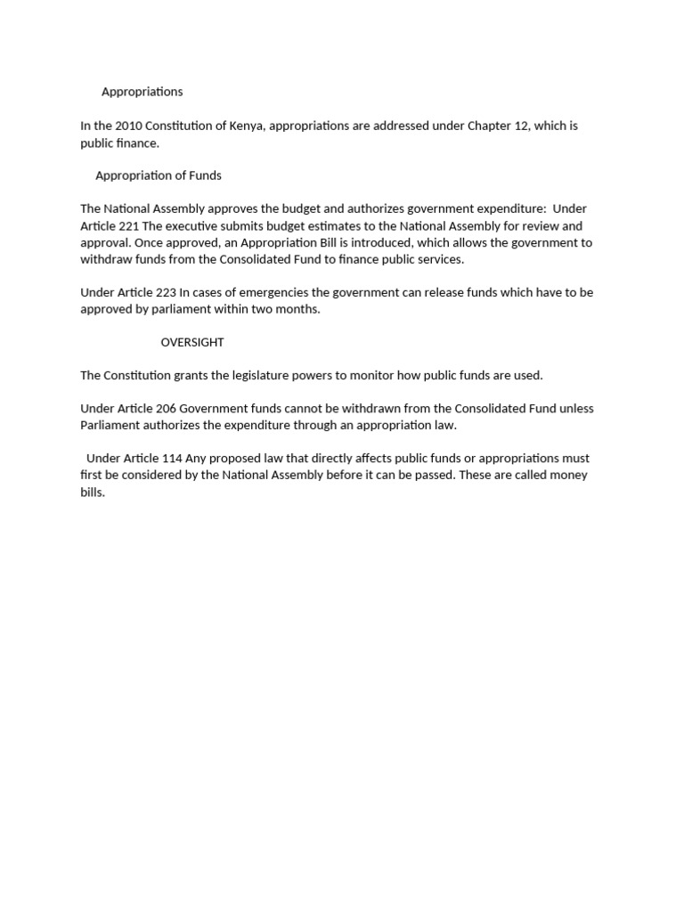 Appropriations | PDF