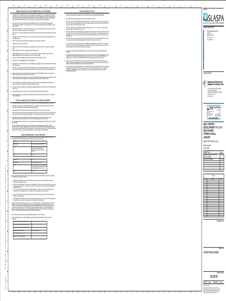 s0.00.04 - Structural Notes | PDF | Screw | Materials