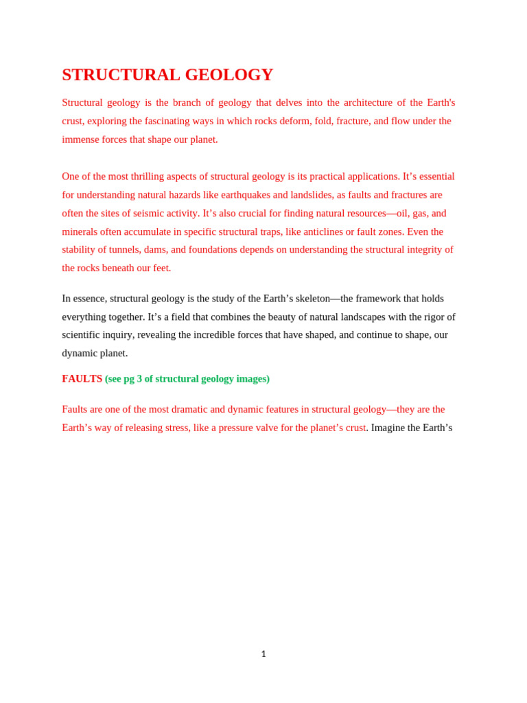 Cse 213 Structural Geology | PDF | Fault (Geology) | Structural Geology