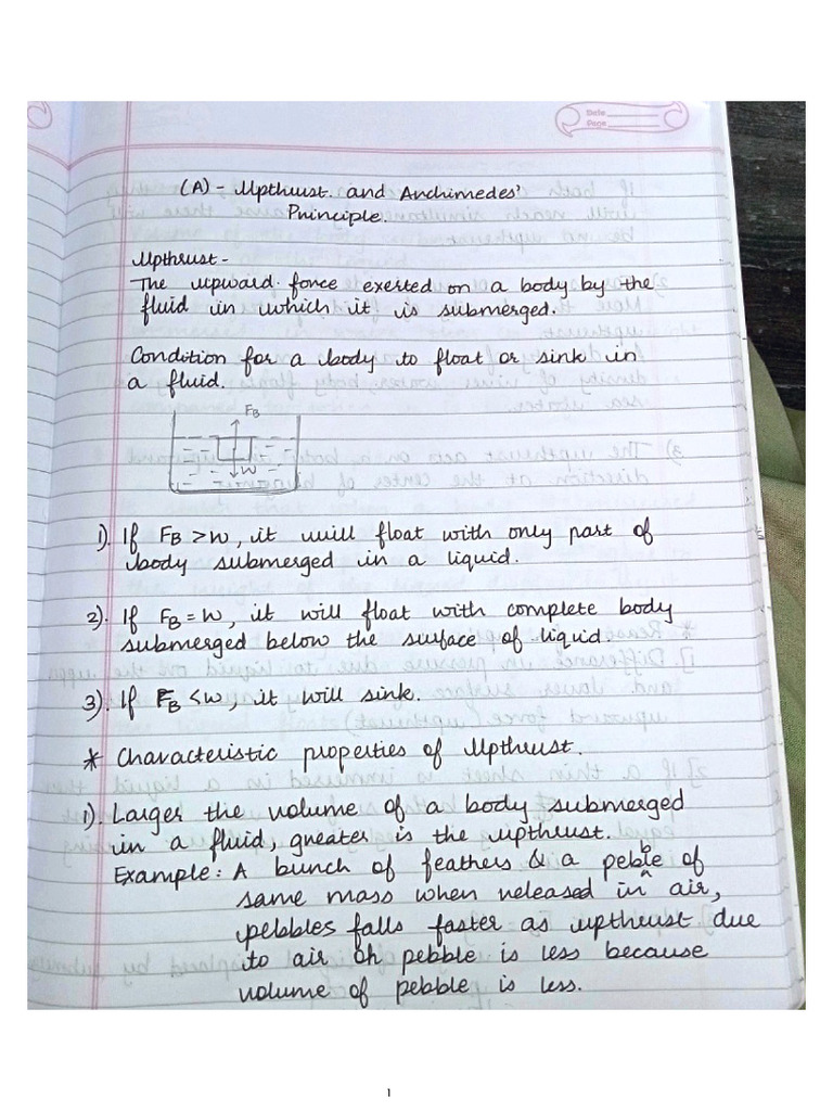 Upthrust in Fluids, Archimedes | PDF