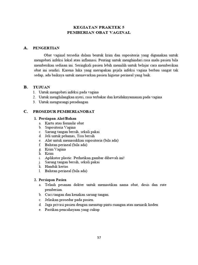CSL Pemberian Obat Vaginal Dan Rektal | PDF