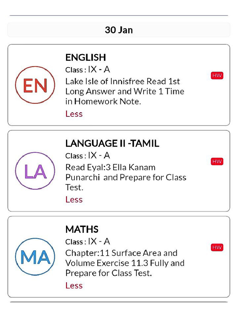 Day Before Yesterday Homework. | PDF