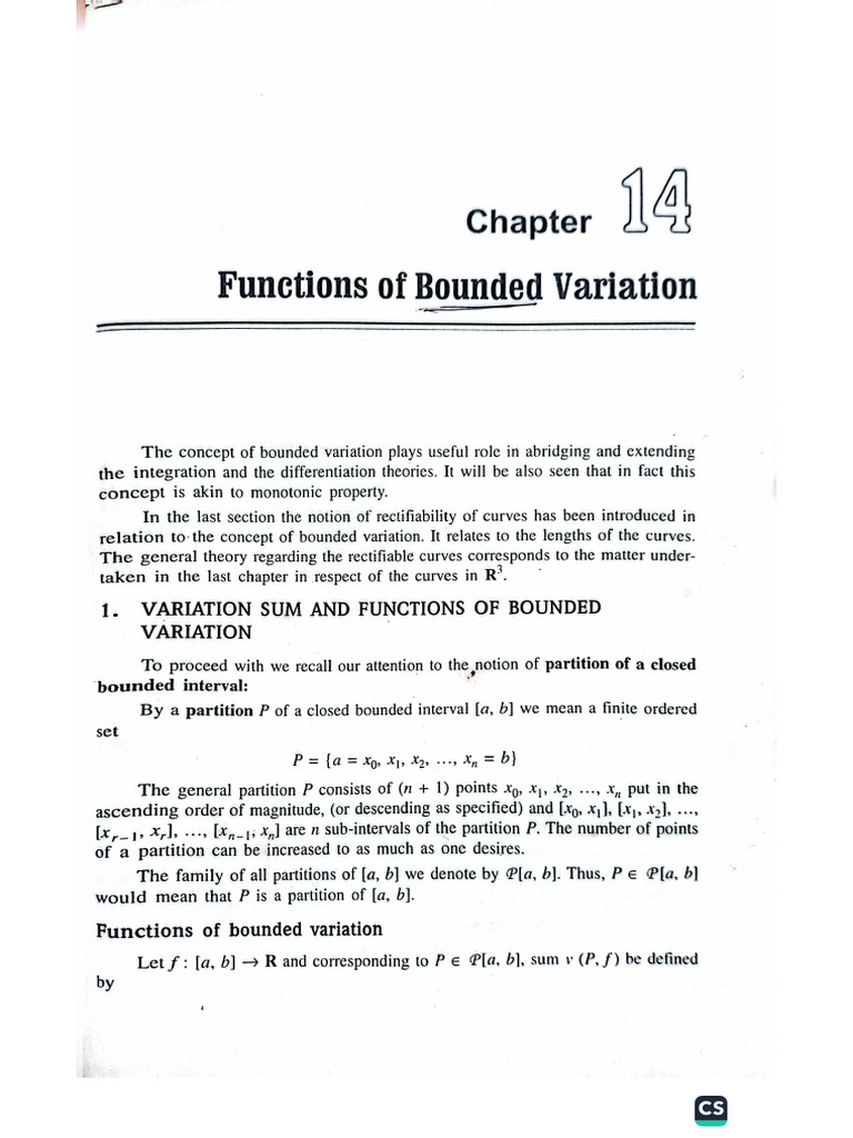 Real II Bounded Variation | PDF
