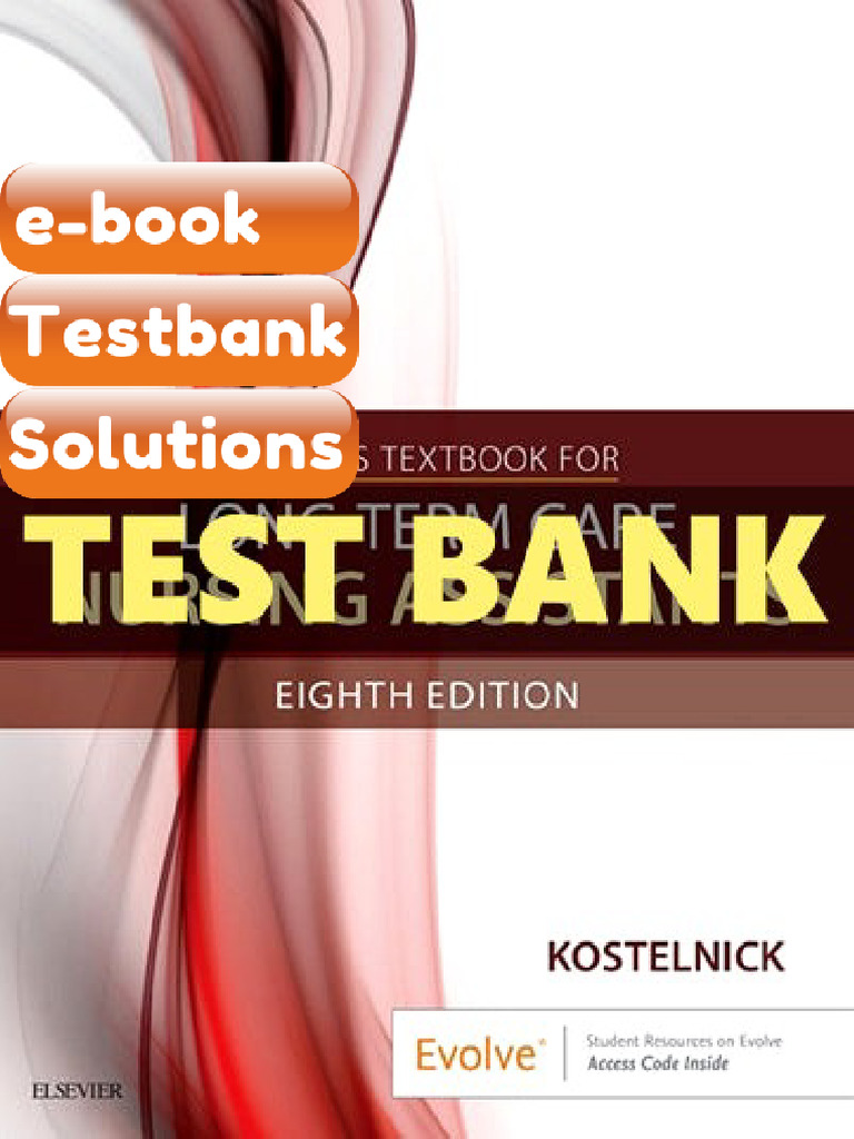Ebook & Testbank Mosbys Textbook For LongTerm Care Nursing Assistants 8 ...