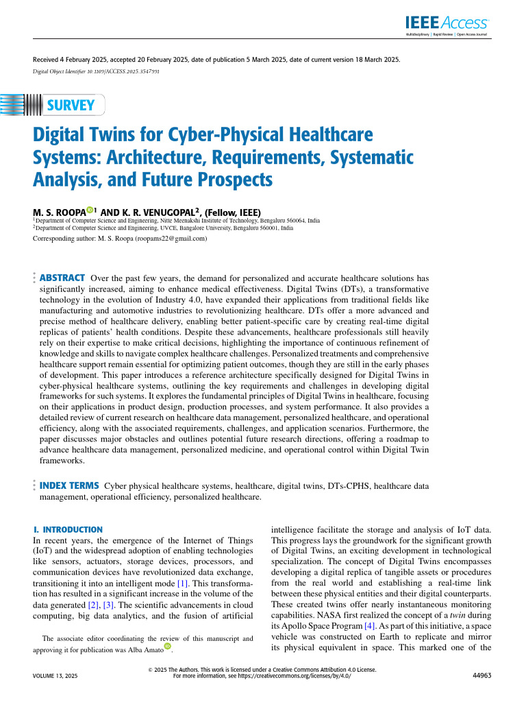 Digital Twins For Cyber-Physical Healthcare | PDF | Simulation ...