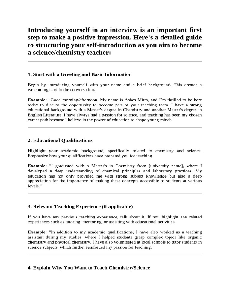 Introducing Yourself in an Interview is an Important First Step to Make ...