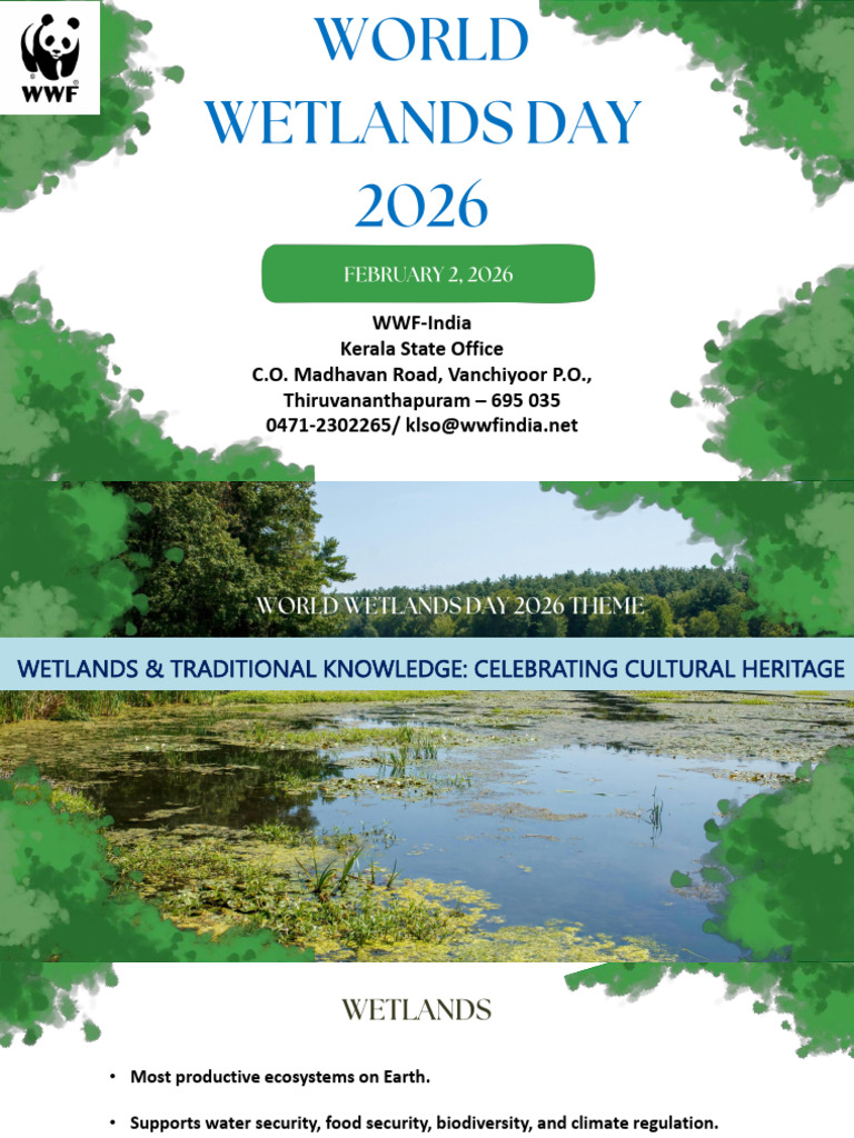 World Wetlands Day 2026 PPT - WWF-India | PDF | Wetland | Groundwater