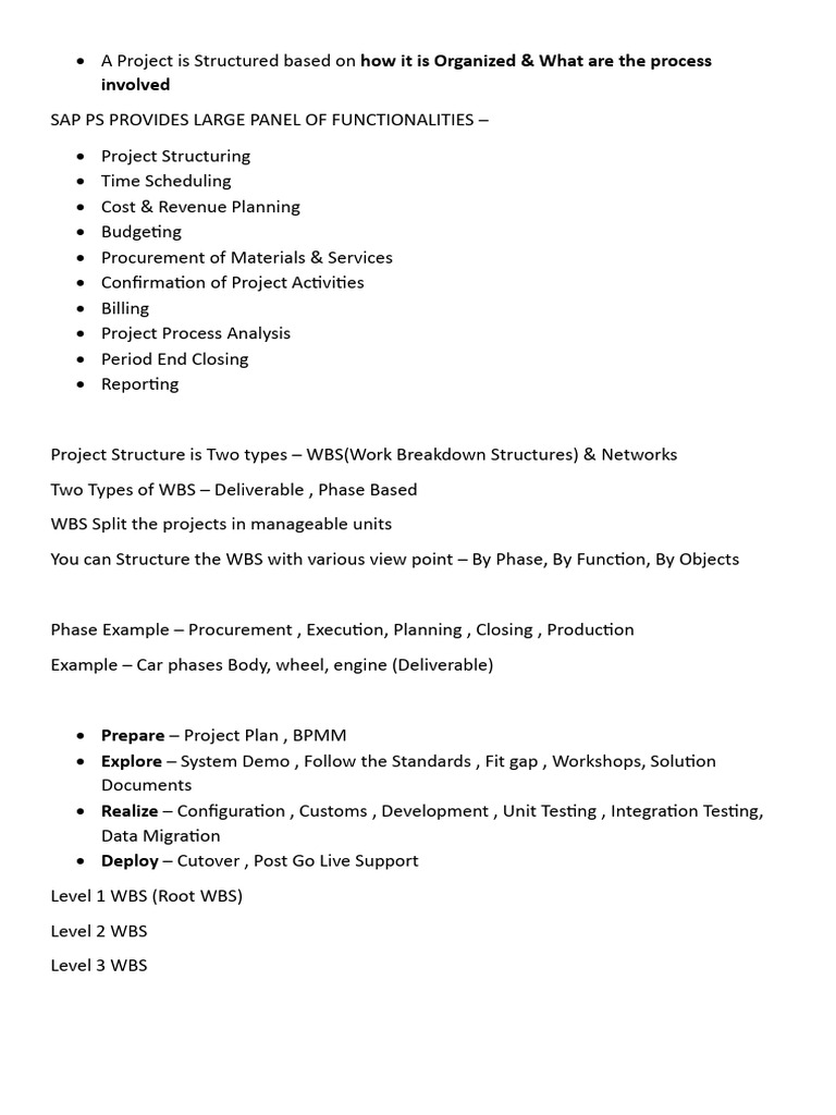 A Project Is Structured Based On How It Is Organized | PDF | Enterprise ...