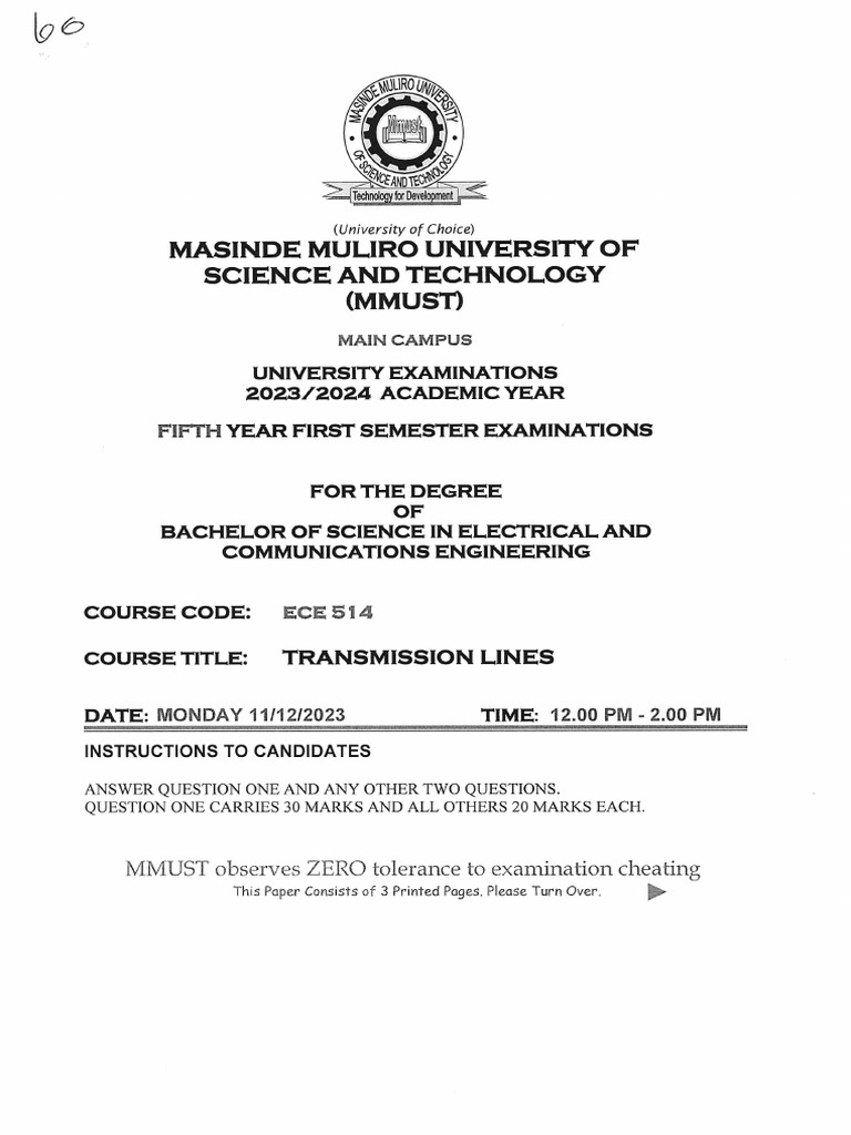 Ece 514 Transmission Lines | PDF