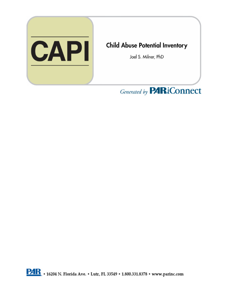 CAPI PiC | PDF | Reference Range | Validity (Statistics)
