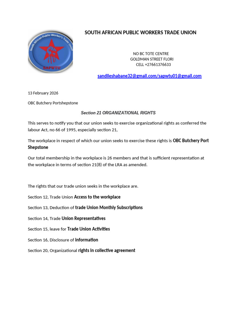 OBC Butchery New Proposal Letter | PDF