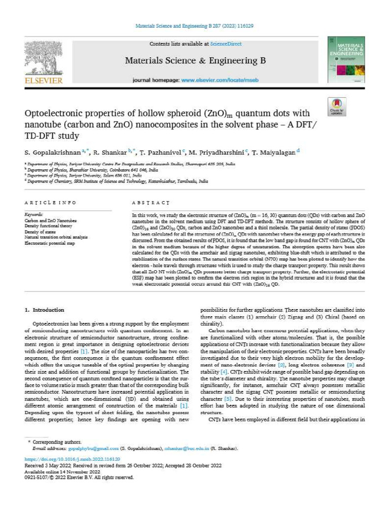 Materials Science and Engineering B - Elsevier | PDF
