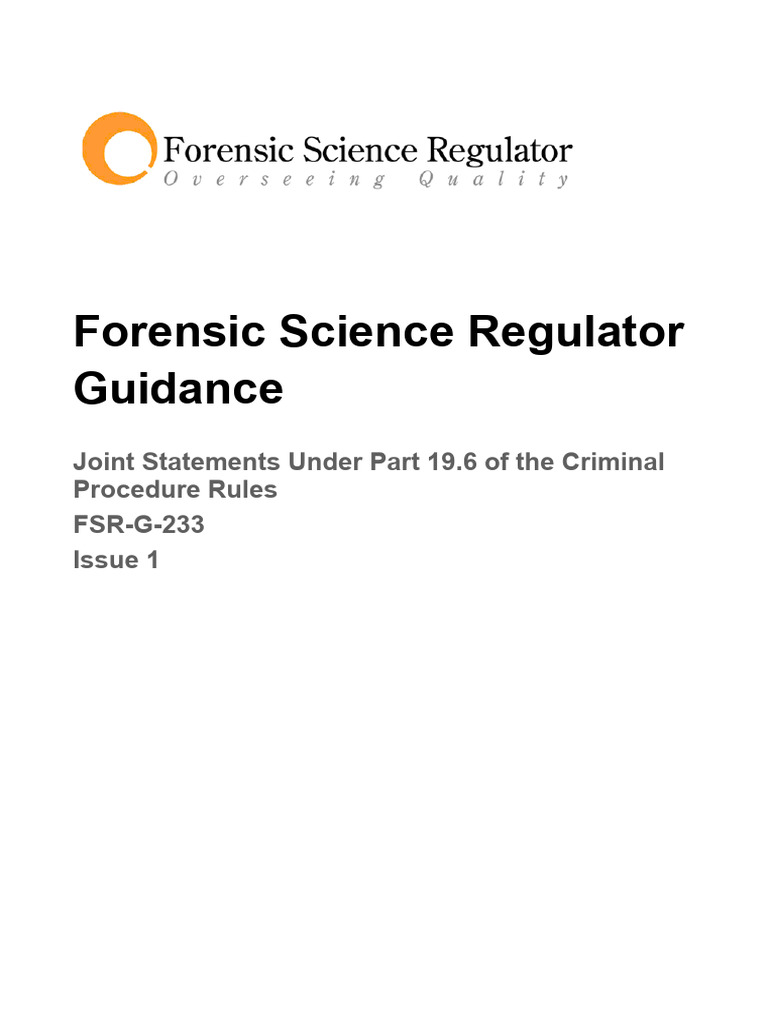 233 Expert Joint Statements 1 | PDF | Expert Witness | Expert