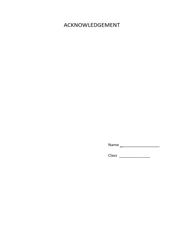 Acknowledgement New | PDF