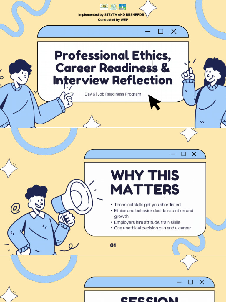Professional Ethics, Career Readiness & Interview Reflection | PDF