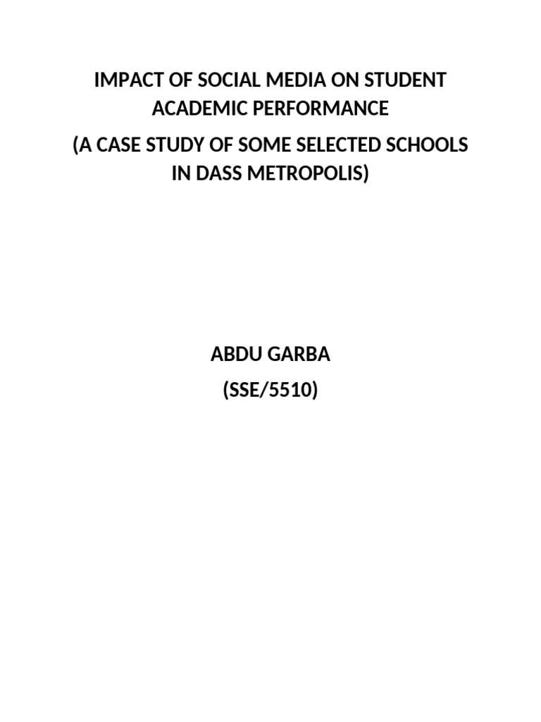 Impact of Social Media On Student Academic Performance | PDF